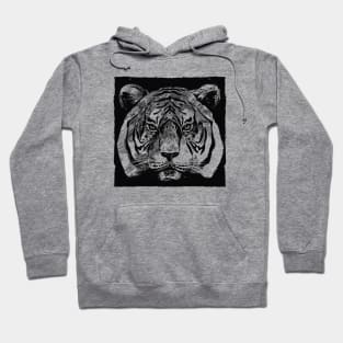 Tiger Head Hand Drawn Hoodie